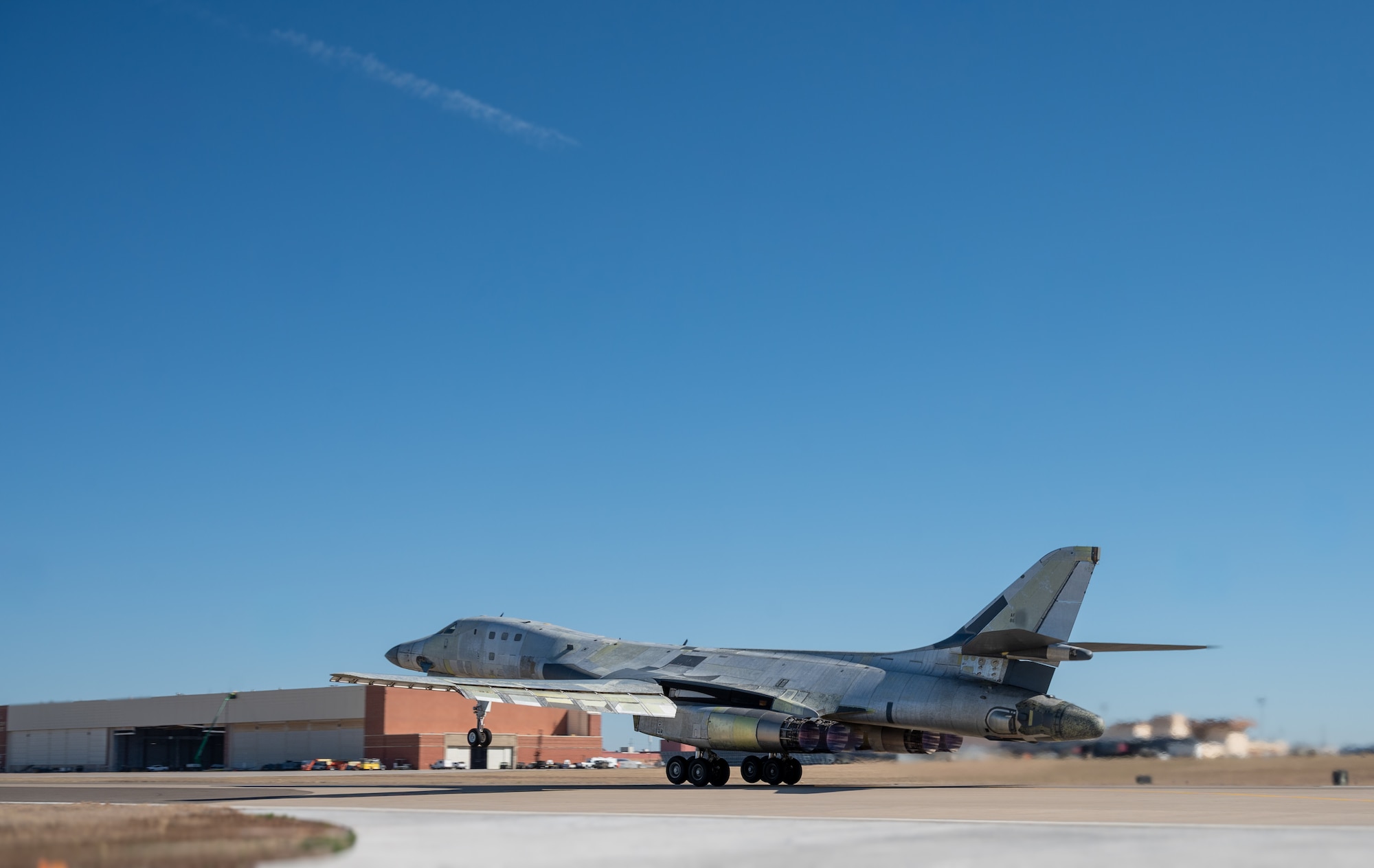 stripped B1 test flight
