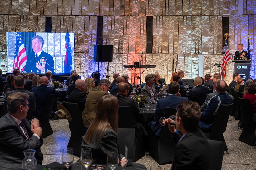 Adm. Samuel J. Paparo, commander of U.S. Indo-Pacific Command, speaks at the annual Spirit of the Alliance Dinner at the Australian War Memorial in Canberra, Australia, May 6, 2026. USINDOPACOM is committed to enhancing stability in the Indo-Pacific region by promoting security cooperation, encouraging peaceful development, responding to contingencies, deterring aggression and, when necessary, prevailing in conflict. (U.S. Navy photo by Mass Communication Specialist 1st Class Ryan D. McLearnon)