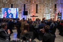 Adm. Samuel J. Paparo, commander of U.S. Indo-Pacific Command, speaks at the annual Spirit of the Alliance Dinner at the Australian War Memorial in Canberra, Australia, May 6, 2026. USINDOPACOM is committed to enhancing stability in the Indo-Pacific region by promoting security cooperation, encouraging peaceful development, responding to contingencies, deterring aggression and, when necessary, prevailing in conflict. (U.S. Navy photo by Mass Communication Specialist 1st Class Ryan D. McLearnon)