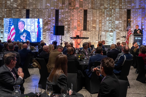 Adm. Samuel J. Paparo, commander of U.S. Indo-Pacific Command, speaks at the annual Spirit of the Alliance Dinner at the Australian War Memorial in Canberra, Australia, May 6, 2026. USINDOPACOM is committed to enhancing stability in the Indo-Pacific region by promoting security cooperation, encouraging peaceful development, responding to contingencies, deterring aggression and, when necessary, prevailing in conflict. (U.S. Navy photo by Mass Communication Specialist 1st Class Ryan D. McLearnon)