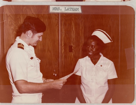 A historical photo of a nurse serving aboard Naval Hospital Cherry Point between 1968 and 1979.  Since it’s founding in 1968 and subsequent transition to health clinic in 2007, nurses aboard the facility have played a critical role in the readiness of Marines and Sailors serving aboard Marine Corps Air Station Cherry Point.
