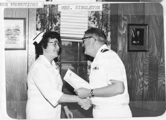 A historical photo of a nurse serving aboard Naval Hospital Cherry Point between 1968 and 1979.  Since it’s founding in 1968 and subsequent transition to health clinic in 2007, nurses aboard the facility have played a critical role in the readiness of Marines and Sailors serving aboard Marine Corps Air Station Cherry Point.
