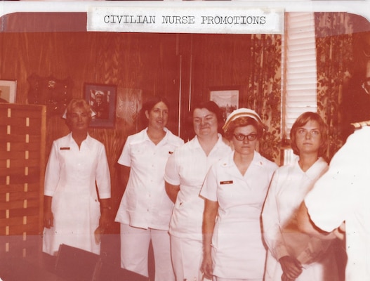 A historical photo of a nurse serving aboard Naval Hospital Cherry Point between 1968 and 1979.  Since it’s founding in 1968 and subsequent transition to health clinic in 2007, nurses aboard the facility have played a critical role in the readiness of Marines and Sailors serving aboard Marine Corps Air Station Cherry Point.