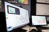 The U.S. Naval Research Laboratory’s (NRL) Contaminant Transport (CT) Analyst system runs an Android Tactical Awareness Kit (ATAK) plugin in Washington, D.C., April 24, 2026. CT-Analyst is an NRL developed tool that models airborne hazards in real time while the ATAK plugin enables the development of new features and eases deployment. (U.S. Navy photo by Sarah Peterson)