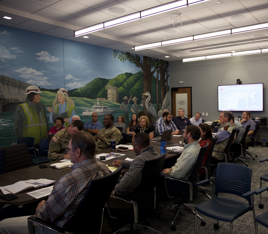 Picture of several people in a safety briefing.