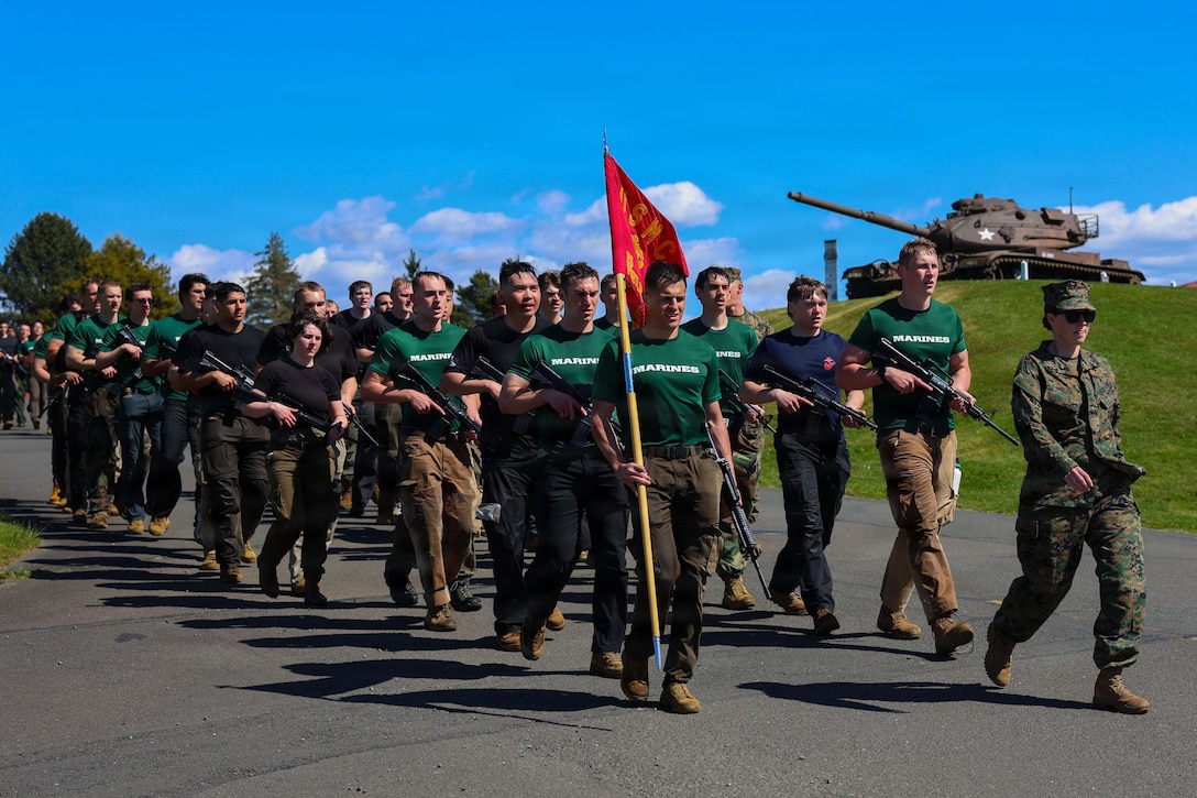 Mini-OCS provides applicants and candidates a glimpse into Officer Candidate School by placing them through an intense training environment designed to test their endurance, resiliency, and courage