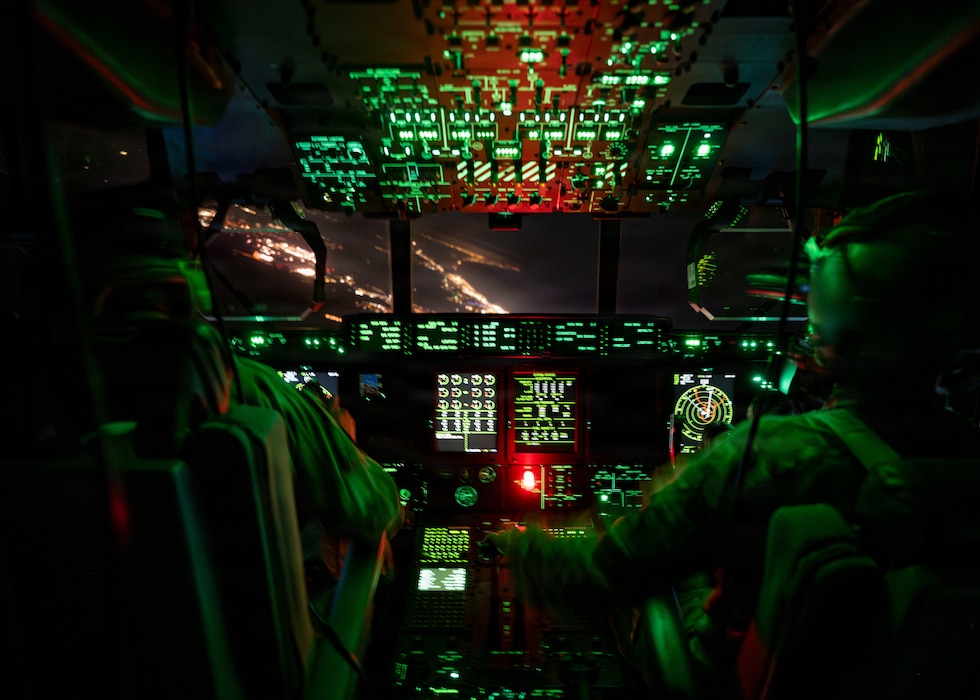 AC-130J Ghostrider pilots assigned to the 1st Special Operations Wing perform a defensive maneuver during exercis