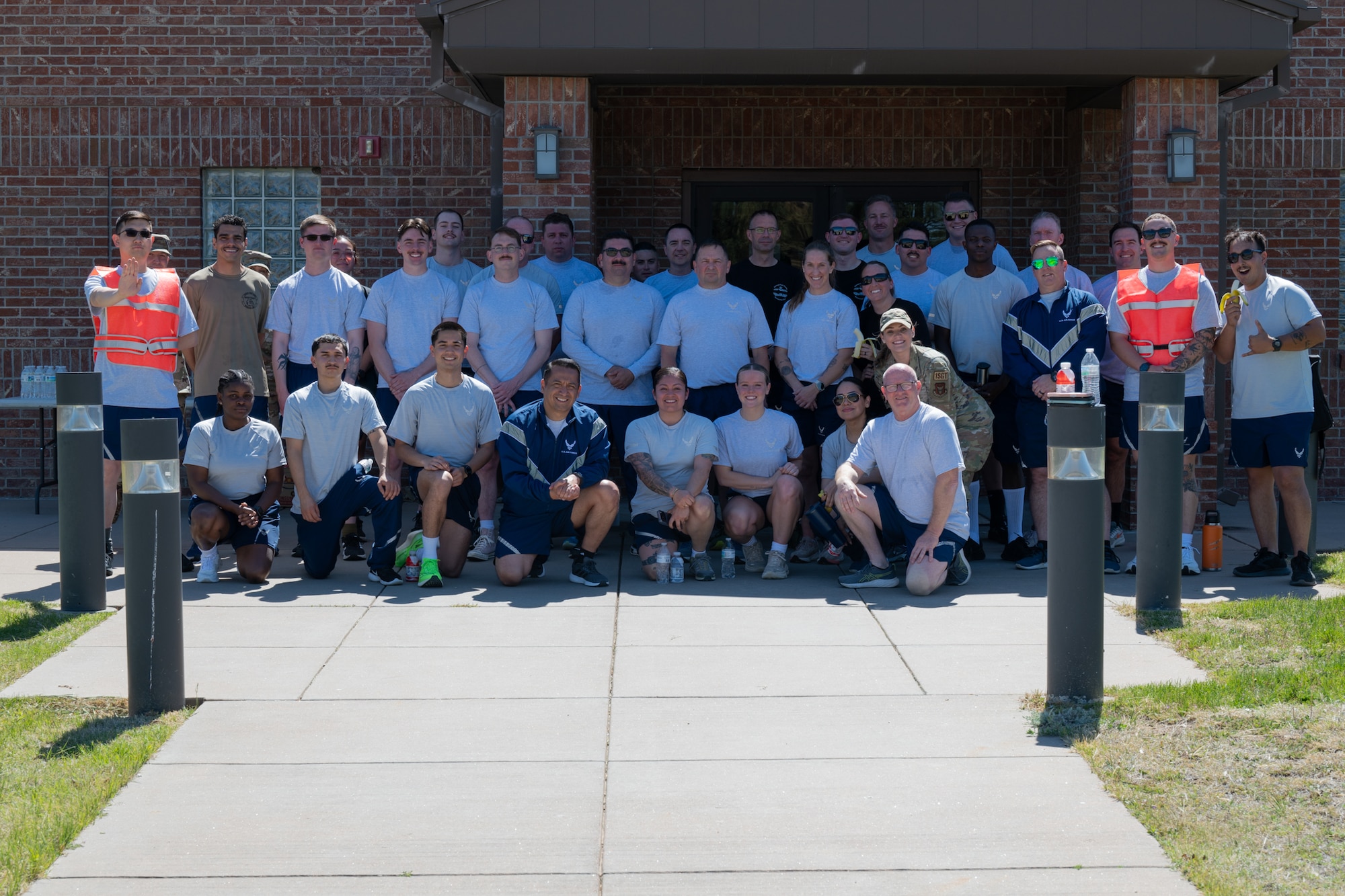 Airmen of the 39th Aerial Port Squadron pose for a group photo.
