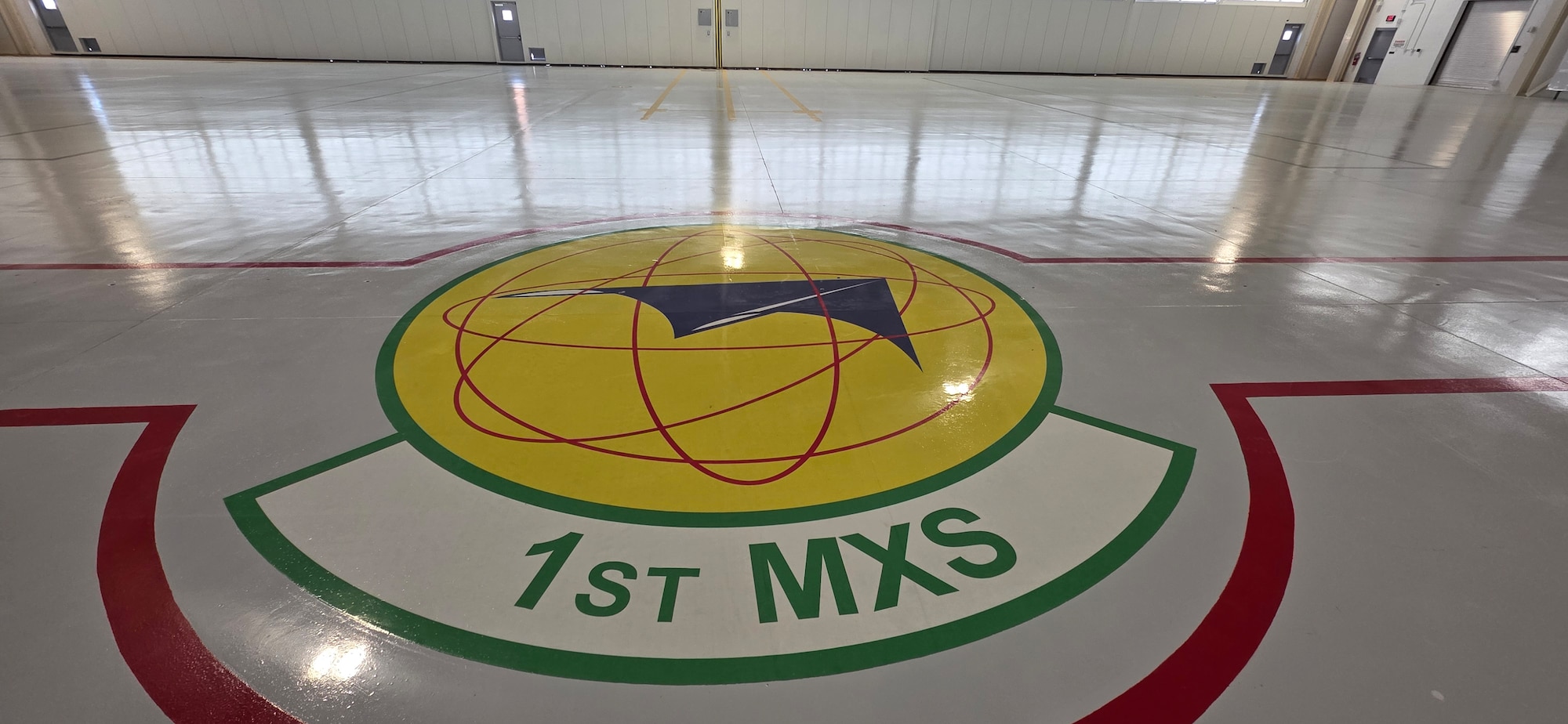 Photo of hangar floor