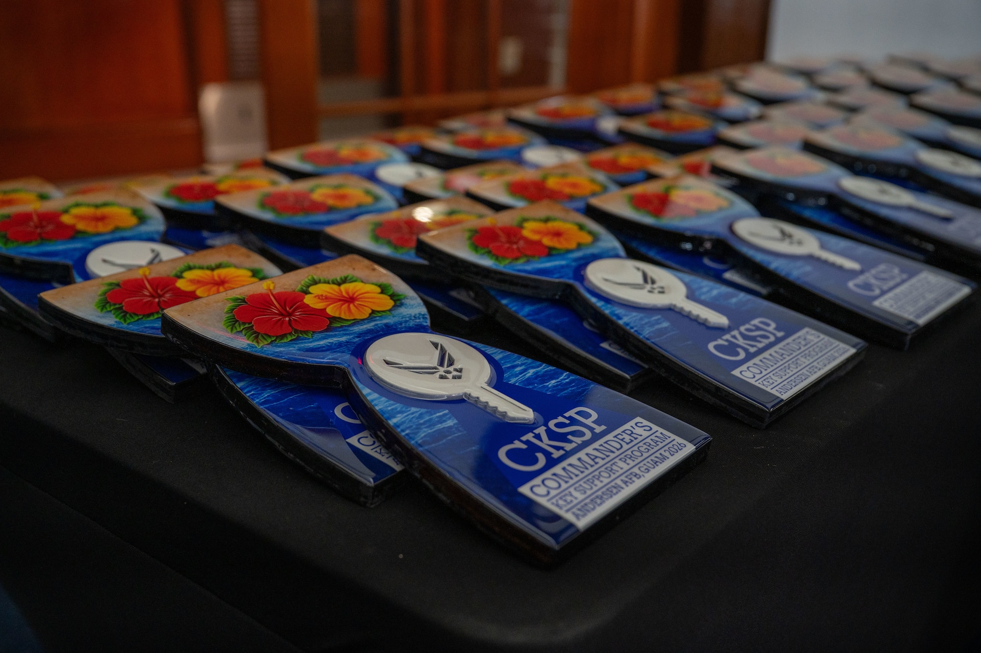 Commanders, first sergeants, Key Support Liaison and Key Support Mentor volunteers gathered for a 
Commander’s Key Support Program Recognition Ceremony at the Sunrise Conference Center on Andersen Air Force Base, Guam, May 8, 2026.