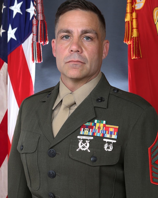 Sergeant Major Jamie B. Fox, Command Senior Enlisted Leader, Marine Aviation Logistics Squadron 49