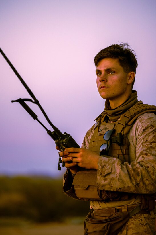 U.S. Marine Corps Lance Cpl. Oliver Lavenson, a fire support Marine with the 11th Marine

Expeditionary Unit, I Marine Expeditionary Force, operates a radio during Realistic Urban

Training near Blythe, California, November 10, 2025. RUT is a land-based training exercise that enables the 11th MEU to conduct expeditionary operations as a cohesive Marine Air-Ground Task Force in preparation for amphibious operations alongside the U.S. Navy. (U.S. Marine Corps photo by Cpl. Avery Wayland)