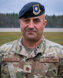 Maj. Joel Loranger, the operations officer for the 157th Security Forces Squadron, is awarded the Bronze Star Medal May 2, 2026.