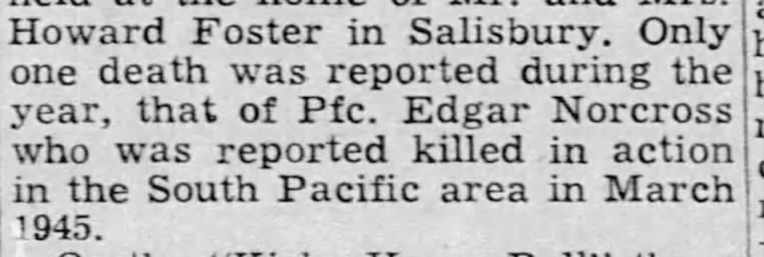U.S. Marine Corps Pfc. Edgar R. Norcross