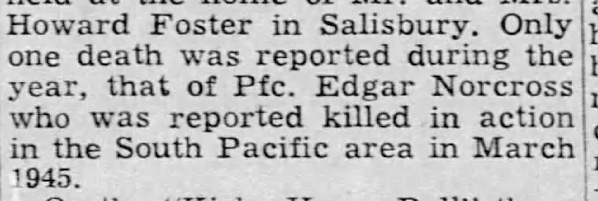 U.S. Marine Corps Pfc. Edgar R. Norcross