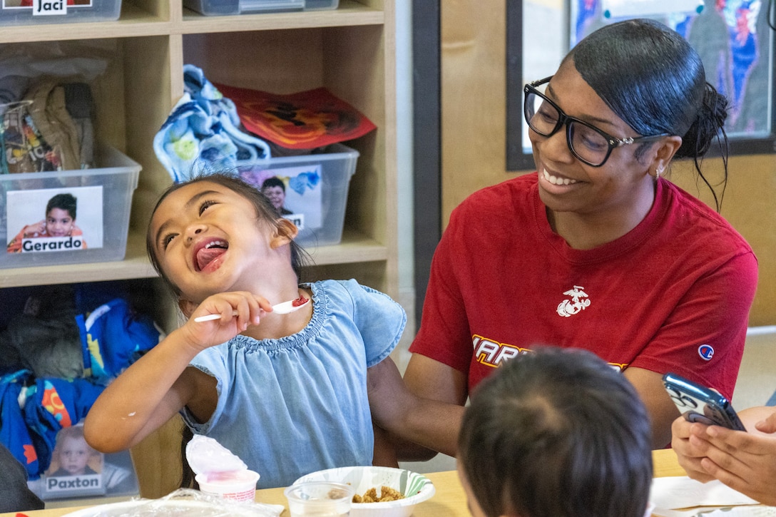 The Child Development Center and School Aged Care program hosted a themed "I love you Berry much" Mother's Day breakfast for children and their parents aboard Marine Corps Logistics Base Barstow, California, May 8.