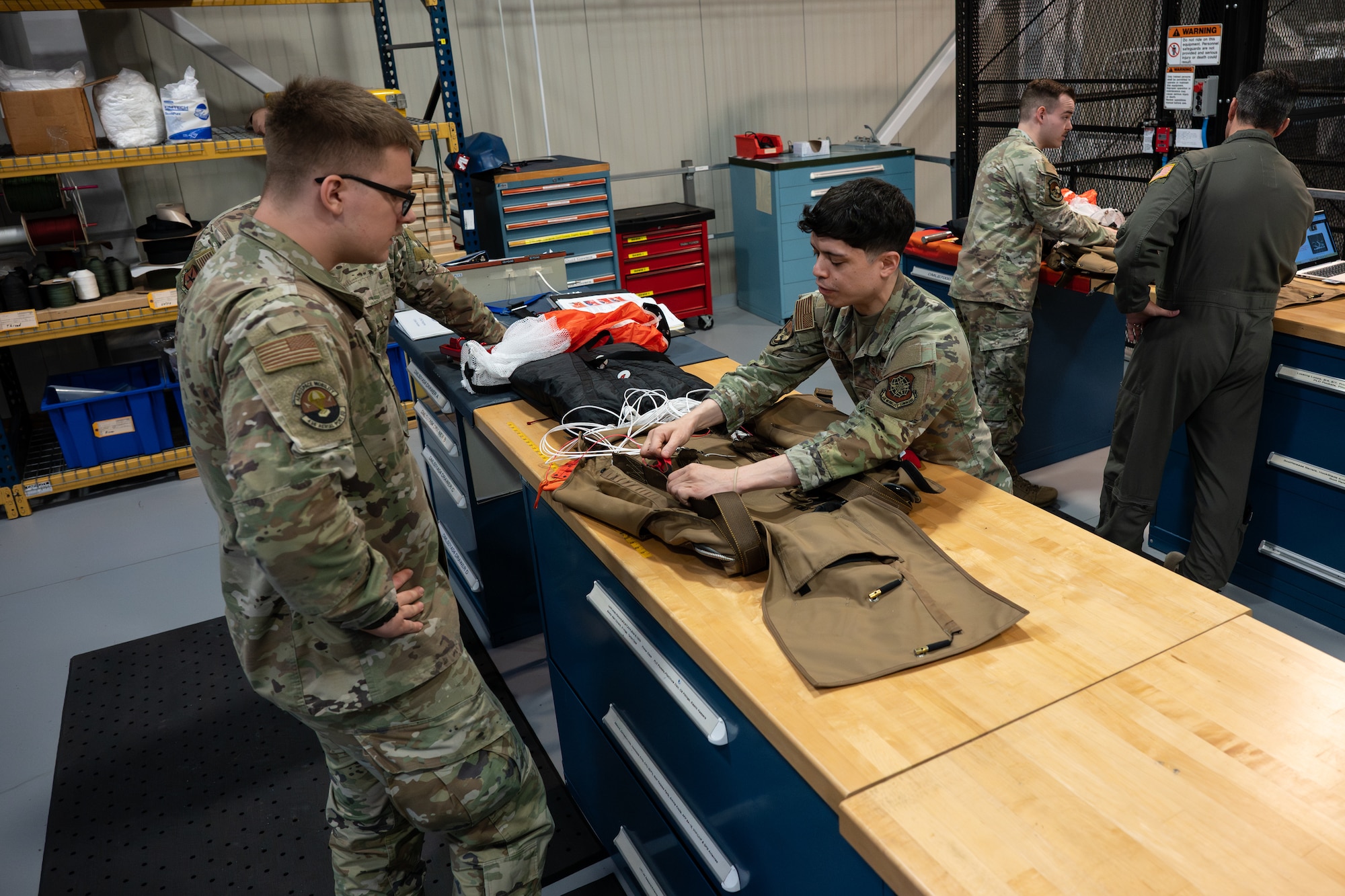 The visit highlighted the precision required of Airmen in aircrew flight equipment to maintain lifesaving equipment for aircrew. The visit was part of Dover Duties, a recurring program designed to strengthen cross-unit understanding between Airmen, leadership and mission partners.