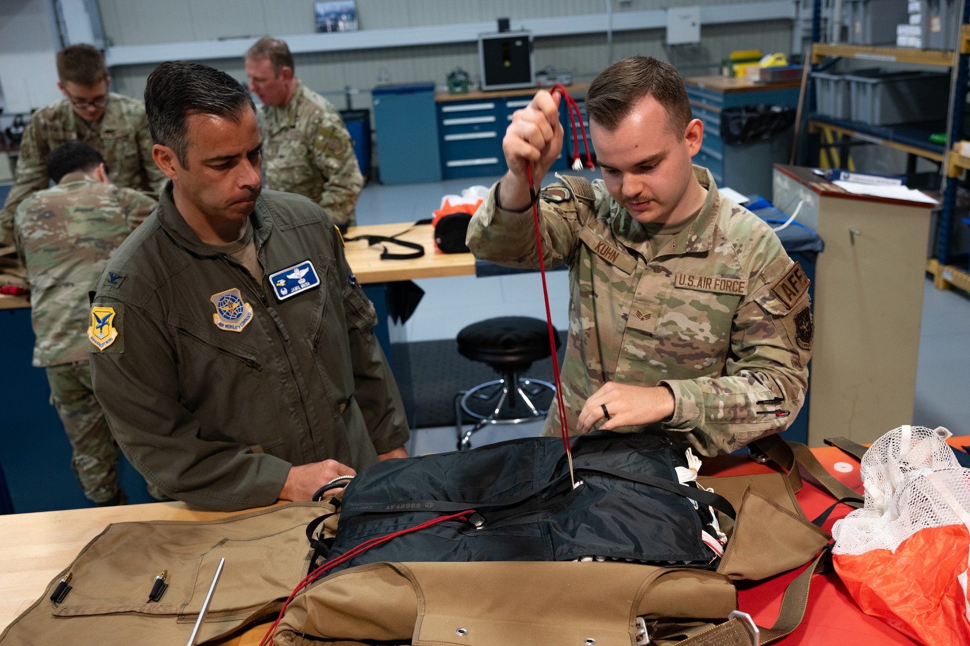 The visit highlighted the precision required of Airmen in aircrew flight equipment to maintain lifesaving equipment for aircrew. The visit was part of Dover Duties, a recurring program designed to strengthen cross-unit understanding between Airmen, leadership and mission partners.