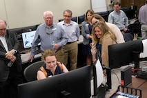 civic leaders learn on computers