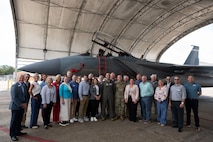 photo of ACC, 505th Command and Control Wing, RAF, RAAF, French Air Force members, and ACC civic leaders stand for a photo