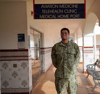 260119-N-FT324-5073. ROTA, Spain (May 10, 2026)-- Hospital Corpsman 3rd Class Martin E. Romero Alvarez, a native of Dalton, Georgia, assigned to Navy Medicine Readiness and Training Command Rota, works in telemedicine supporting remote patient care and medical coordination to ensure Sailors and Marines receive timely, high-quality healthcare across the region. (U.S. Navy photo by Lt. Cmdr. Alicia Sacks)
