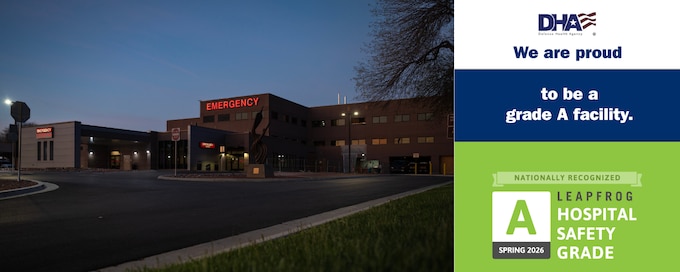 Photo of MOMMC Emergency Room with display of A hospital safety grade