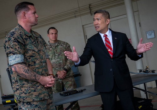 Navy Secretary returns to EOD school