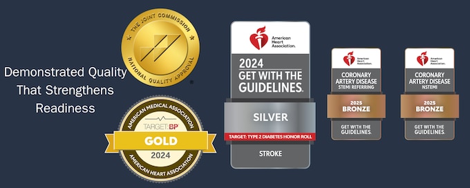 MOMMC healthcare quality awards from the Joint Commission and the American Heart Association