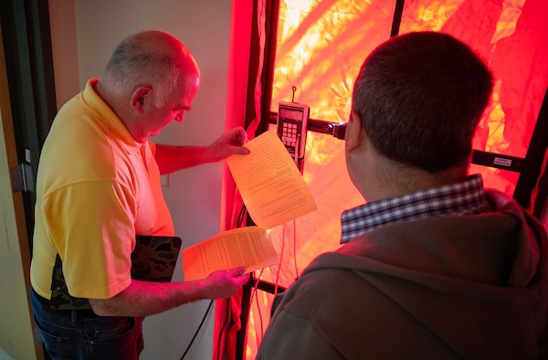 A photo of air barrier instruction.