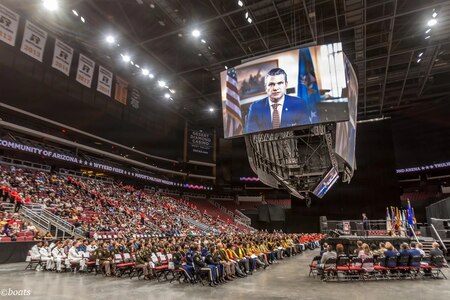 An incredible crowd gathered in Glendale to support our future service members. Recruiters and families alike are here to celebrate this life-changing commitment.