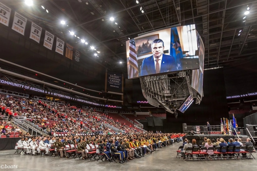 An incredible crowd gathered in Glendale to support our future service members. Recruiters and families alike are here to celebrate this life-changing commitment.