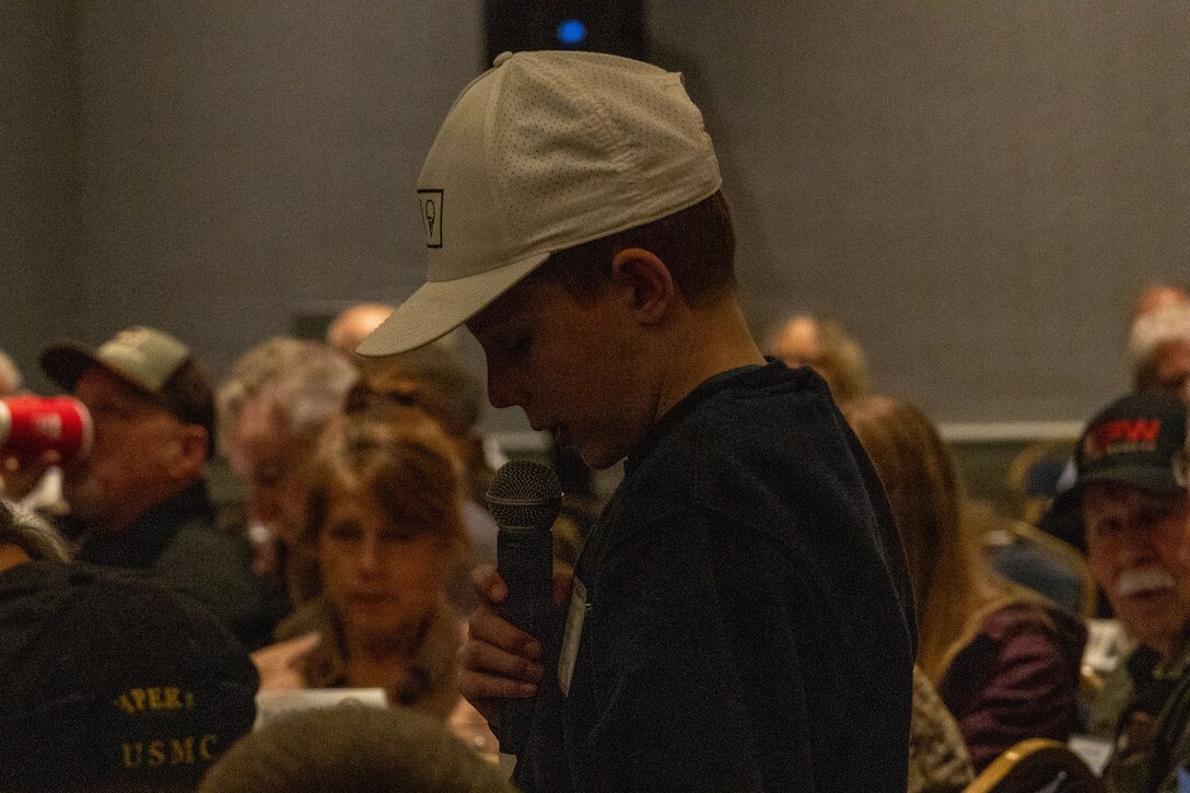 U.S. Army Lt. Col. Bruce Gardner Johnson's next of kin speaks during the Defense POW/MIA Accounting Agency Family Member Update in Detroit, Mi., May 2, 2026.
