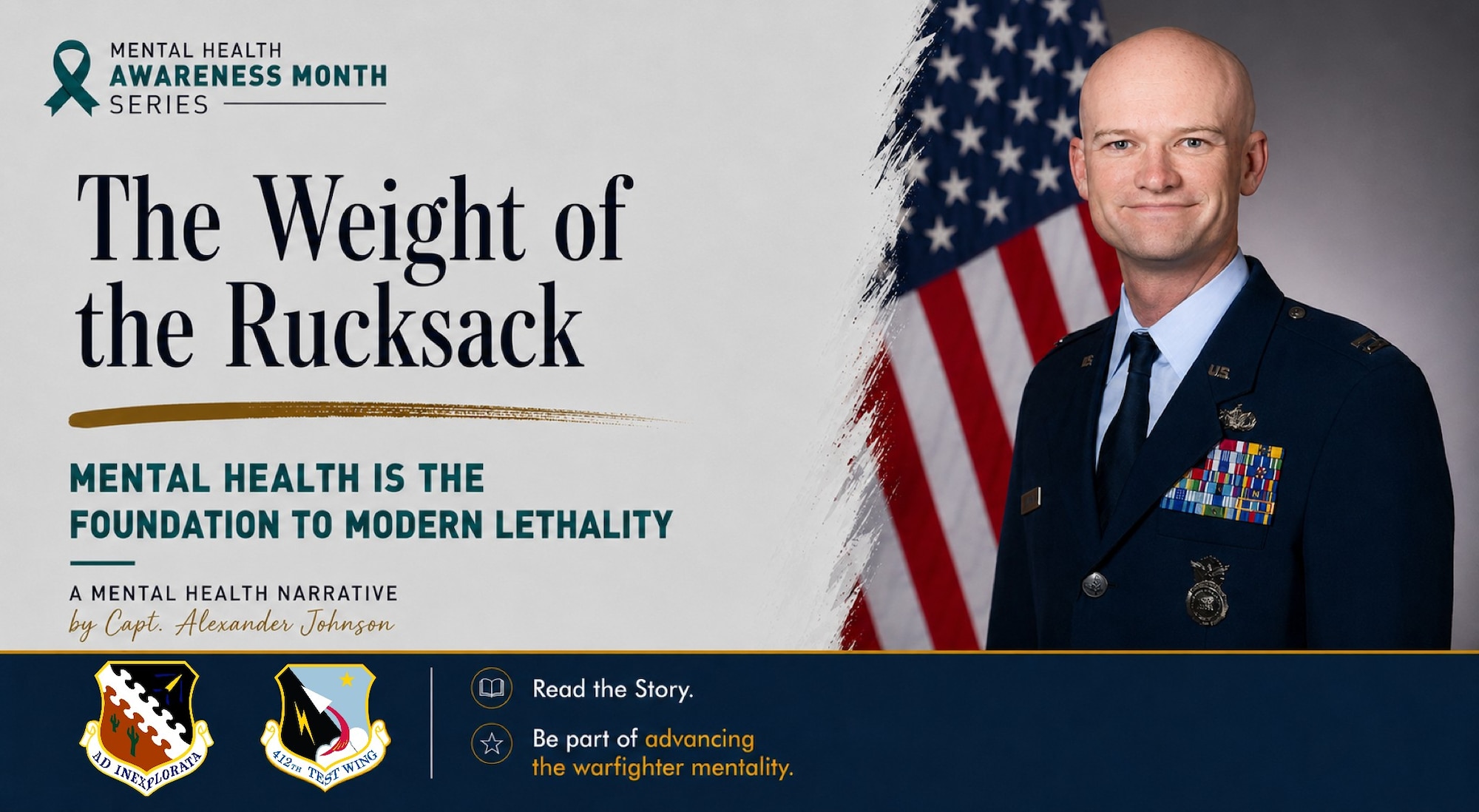 Capt. Alexander Johnson has been a Security Forces Officer for nearly a decade and hopes to bring greater awareness to the mental health treatments available for Airmen in his career field and beyond. 
