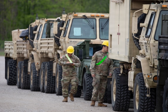 Army Reserve Soldiers support Guardian Response at Camp Atterbury, Ind.