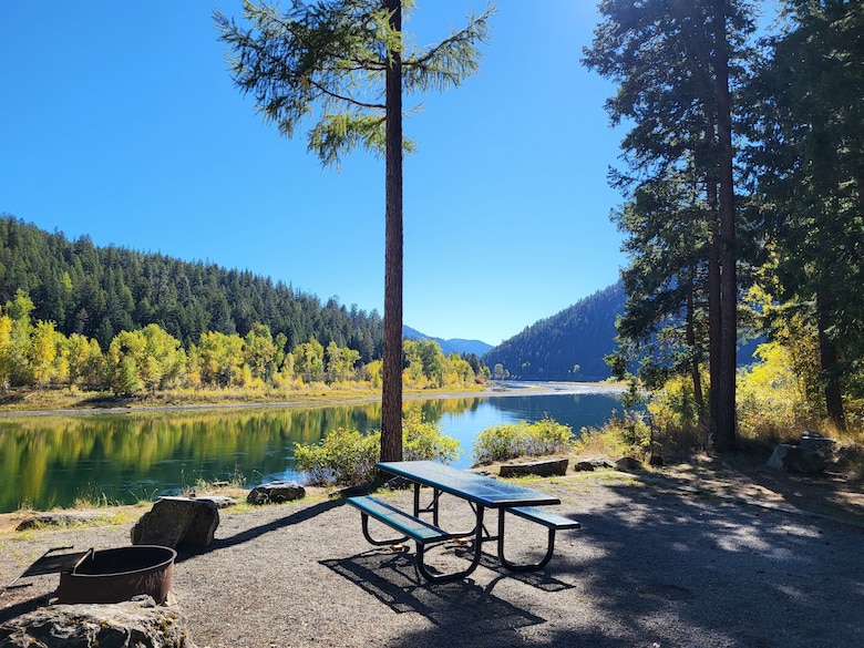 Photo of a camping spot at a location called Alexander Creek Camping Area, in Libby, Montana.