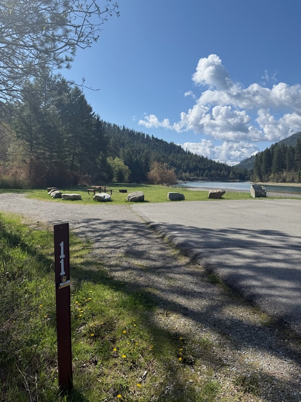 Photo of one of the Downriver Camping sites in Libby, Montana.