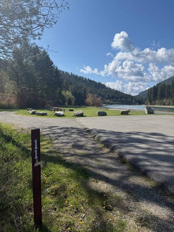 Photo of one of the Downriver Camping sites in Libby, Montana.