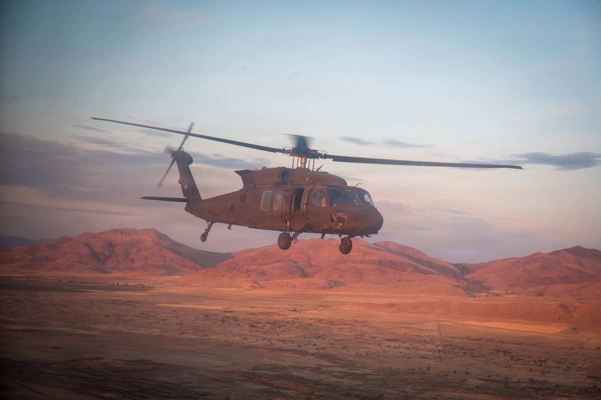 Helicopter flying