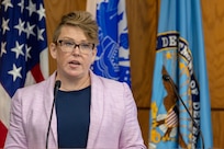 Liz Tognarelli, U.S. Army Budget Office senior financial management analyst, gives a briefing on ABO during the 2026 U.S. Army-Defense Finance and Accounting Service Financial Management Workshop at the Maj. Gen. Emmett J. Bean Federal Center May 12, 2026. The two-day, in-person workshop, hosted by both the Office of the Assistant Secretary of the Army and DFAS, brought together financial management leaders from around the Department of War, OASA (FM&C), DFAS and the U.S. Army Financial Management Command to coordinate on key initiatives such as audit readiness, reorganizations, total force pay, and more. (U.S. Army photo by Mark R. W. Orders-Woempner)