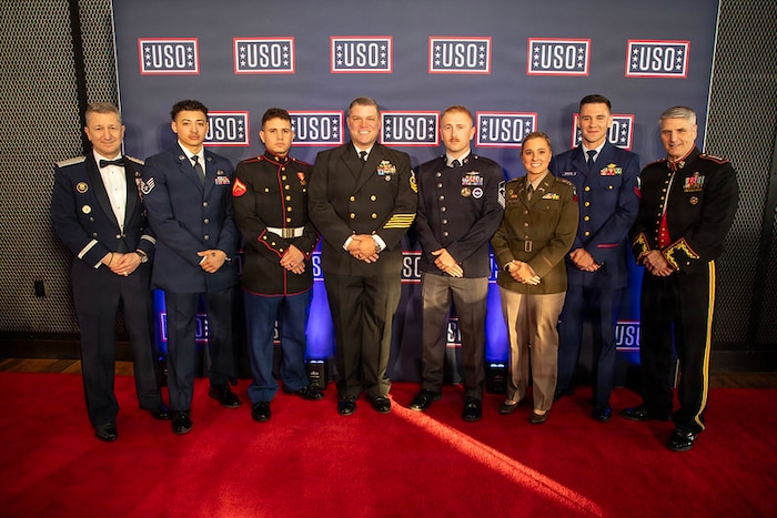 Uniformed personnel at ceremony