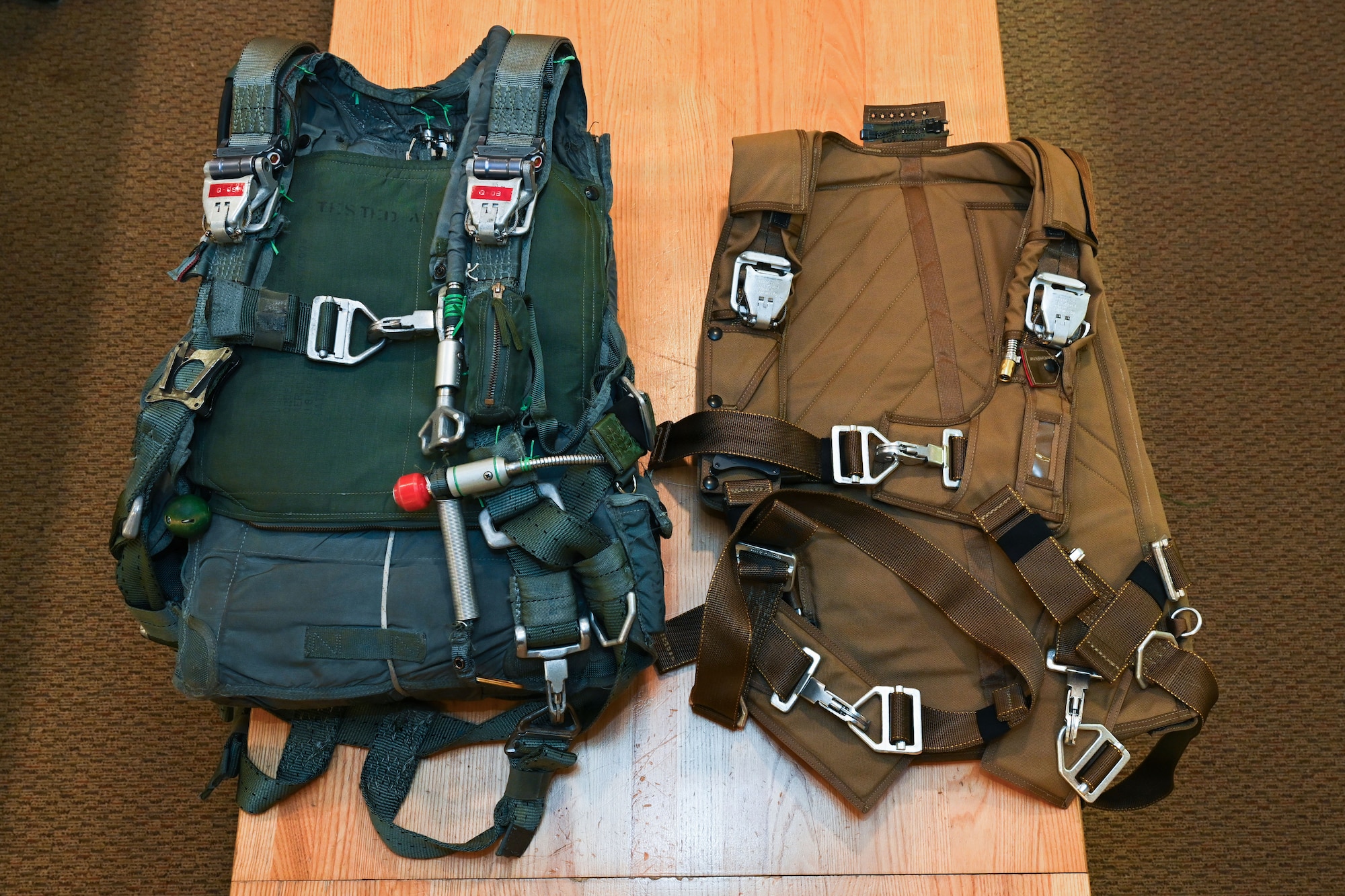 Two parachutes next to each other