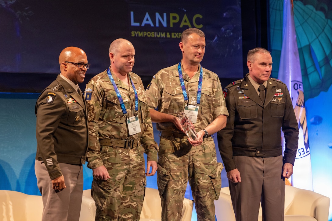 Gen. Ronald P. Clark, United States Army Pacific commanding general, announces the winners of the 2026 Pacific Land Forces Team Readiness Challenge (PLFTRC) during the 2026 Land Forces Pacific (LANPAC) Symposium and Exposition, which kicked off at the Sheraton Waikiki, May 12, 2026.