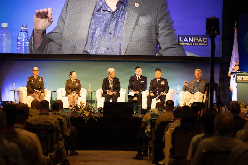 Panelists participate in a discussion on, “Education, Training and Experience”, during the 2026 Land Forces Pacific (LANPAC) Symposium and Exposition at the Sheraton Waikiki, Honolulu, Hawaii, May 12, 2026.