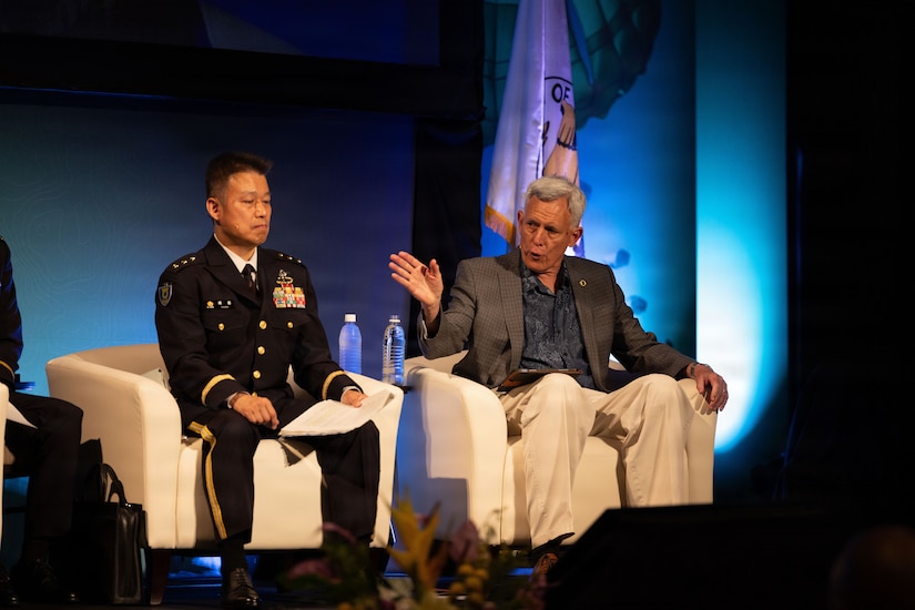 Panelists participate in a discussion on, “Education, Training and Experience”, during the 2026 Land Forces Pacific (LANPAC) Symposium and Exposition at the Sheraton Waikiki, Honolulu, Hawaii, May 12, 2026.