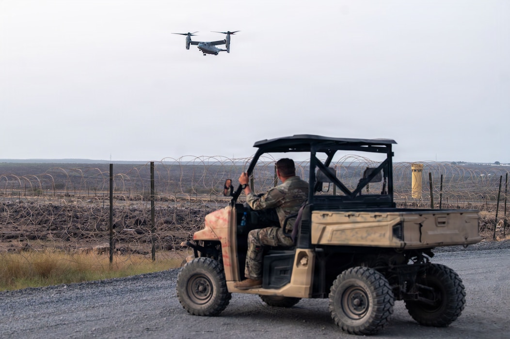 Soldier Watches Osprey