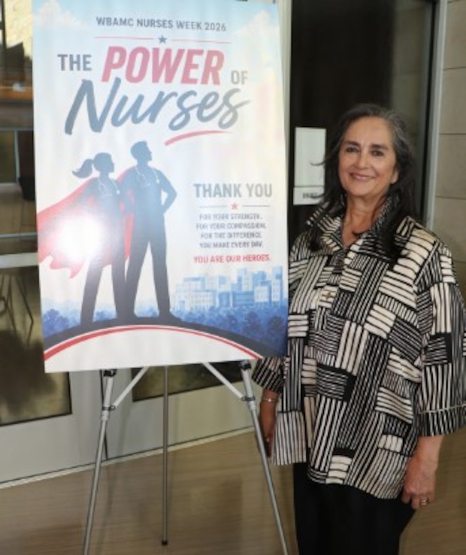 Dr. Linda Lawson, DNP, RN, NEA-BC, and retired chief nursing officer for The Hospitals of Providence Transmountain Campus, was the main speaker for William Beaumont Army Medical Center’s Nurses Week Opening Ceremony.