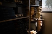 files sit on a shelf