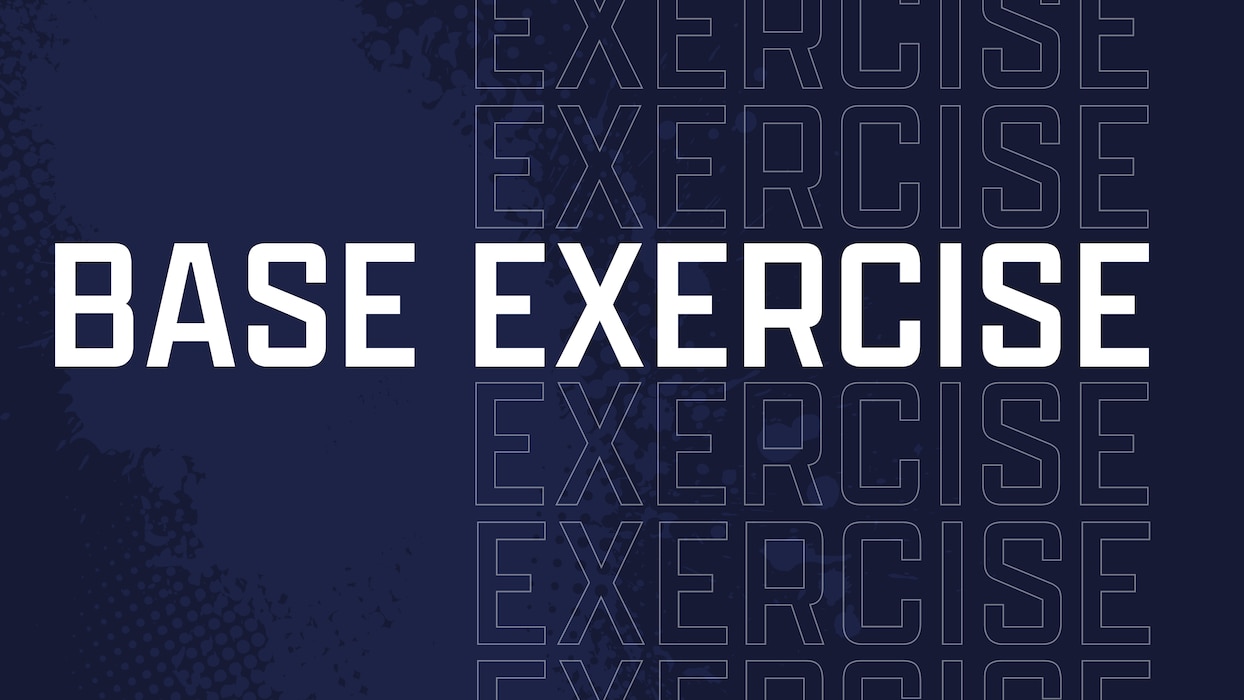 Dark blue graphic with white Base Exercise text