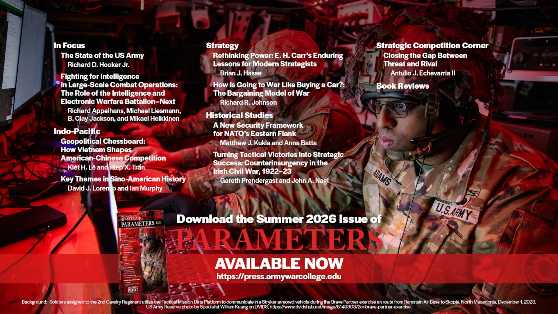 Web graphic for the summer 2026 issue of Parameters