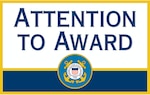 A graphic used for notifications of official awards on online publications.